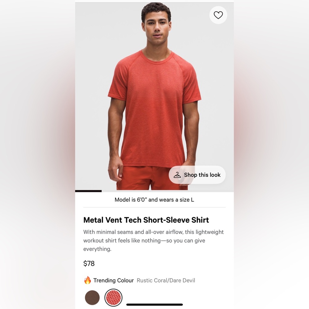 LULULEMON METAL VENT TECH MENS SHIRT! Size: L! - Picture 2 of 11
